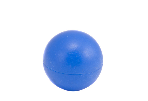 Isolato su palla di plastica bianca blu
 - Foto, immagini