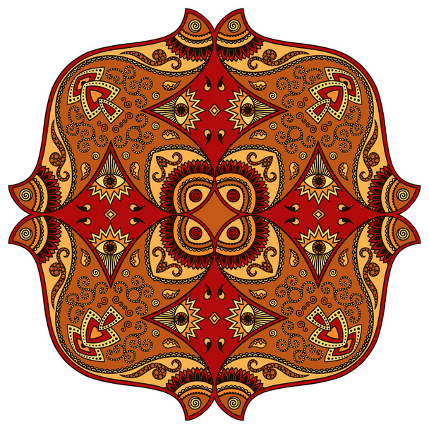 Vector image of colored mandalas in oriental style. - ベクター画像