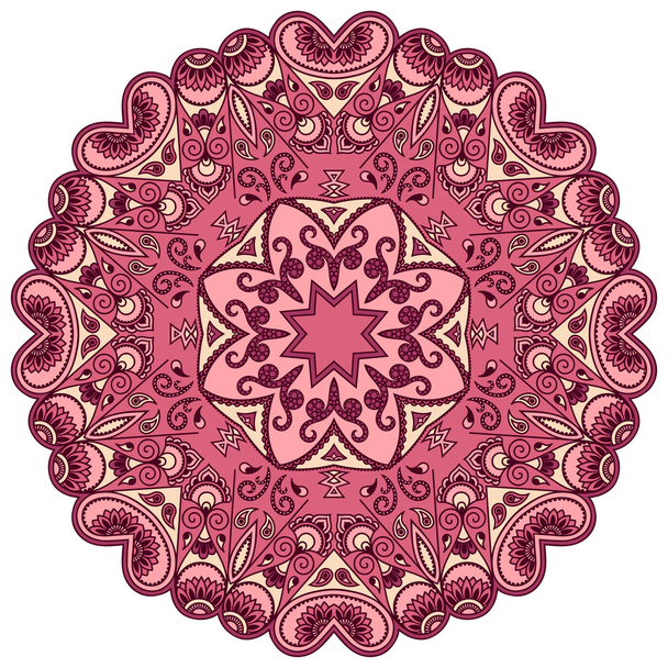 Vector image of colored mandalas in oriental style. - Vektori, kuva