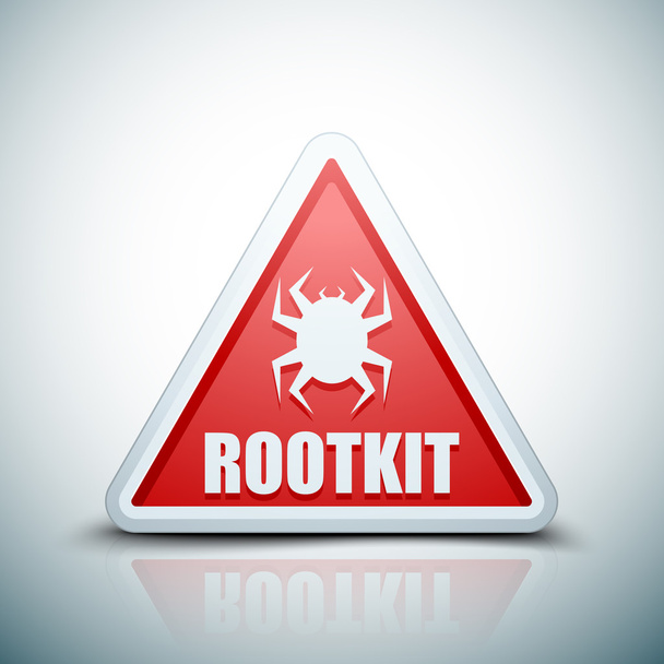 Rootkit Hazard sign - Vector, Image
