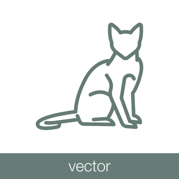 Cat icon. Concept flat style design illustration icon. - Vector, Image