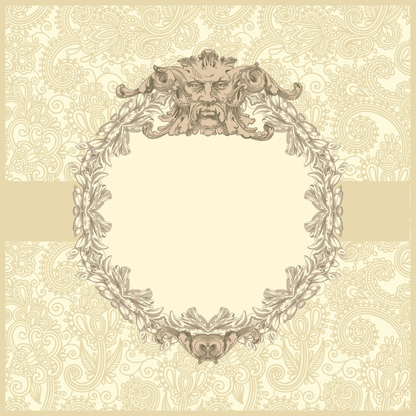 Classical vintage old frame design - Vector, Image