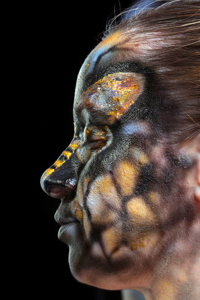 τέχνη του σώματος - πεταλούδα Totenkopf - Φωτογραφία, εικόνα