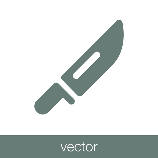 Knife icon. Concept flat style design illustration icon. - Vector, Image