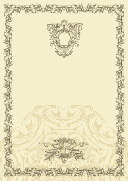 Classical vintage old frame design - Wektor, obraz