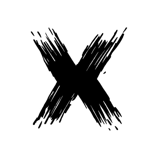 X лист пофарбовані з фломастером. - Вектор, зображення