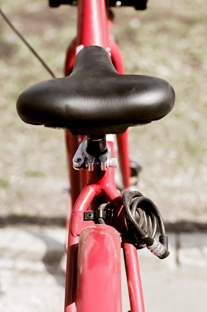 Bkack bicycle saddle - Fotoğraf, Görsel