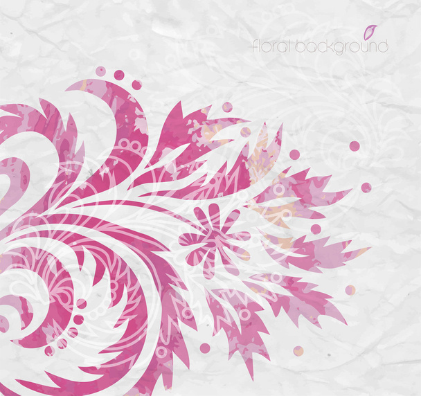 Watercolor background. Floral composition - Vector, Image