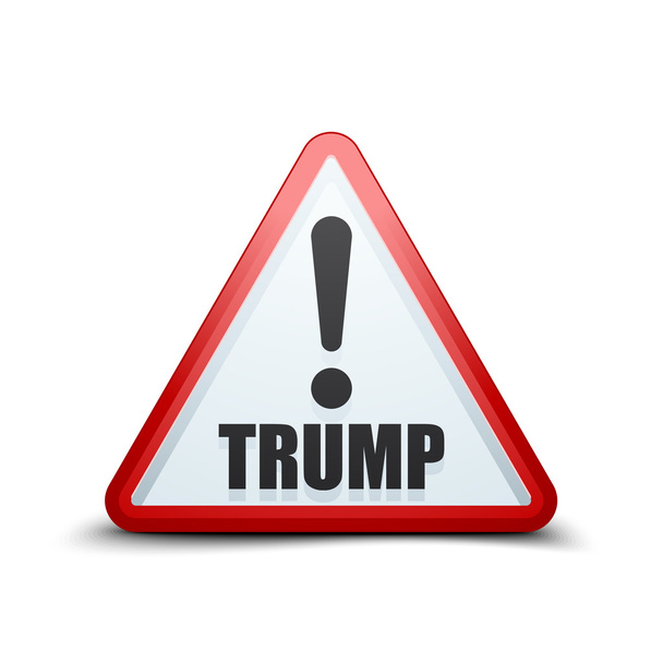 Trump Hazard sign - Vector, Image