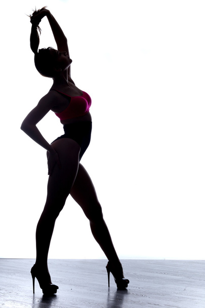 silhouette slender girl - Foto, Imagen