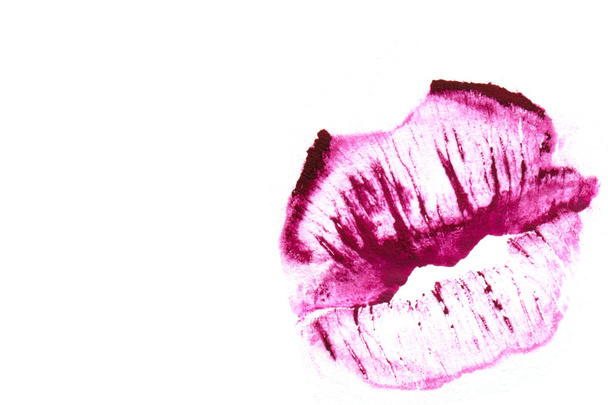 美しい紫色の唇. - 写真・画像