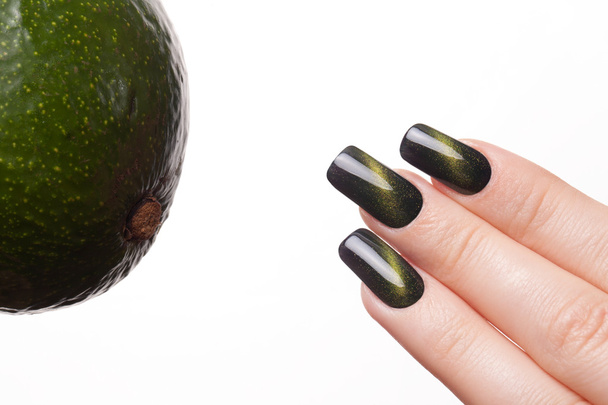 Green nail polish. - Photo, Image