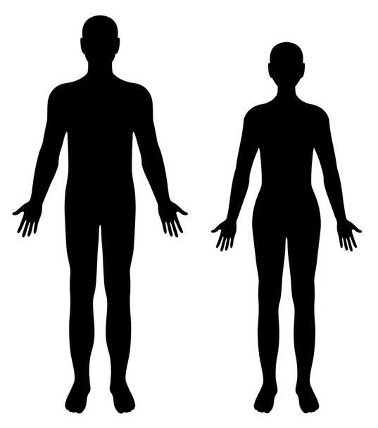 vector silhouetten van man en vrouw - Vector, afbeelding