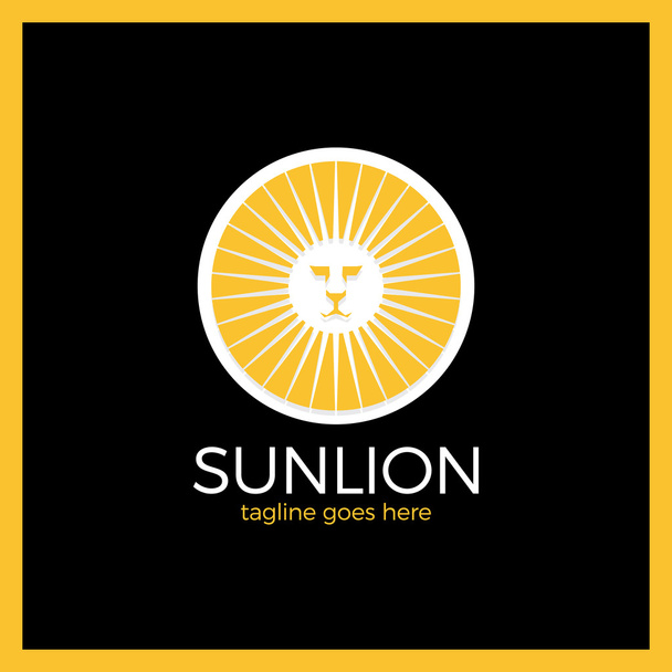 神話太陽ライオン ロゴ - ベクター画像