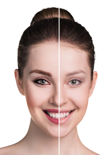 Srovnávací portrét ženské tváře - Fotografie, Obrázek