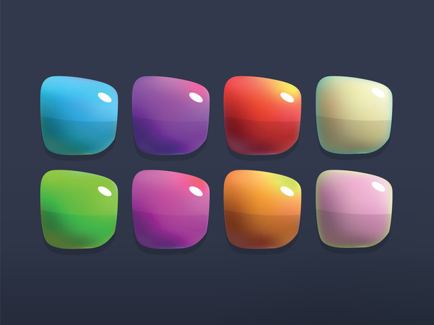 illustration of colorful buttons on dark background - Zdjęcie, obraz