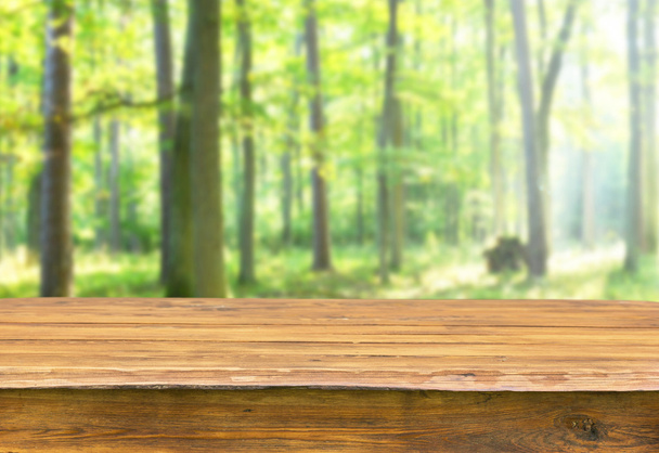 prázdný dřevěný stůl  - Fotografie, Obrázek