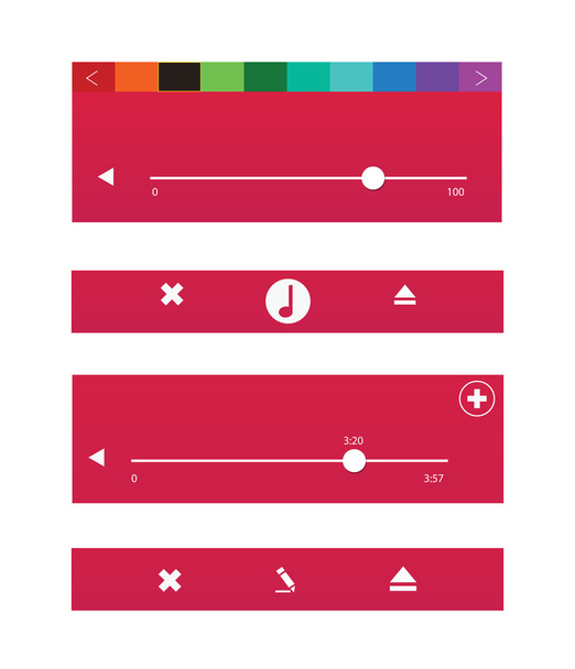 Mobile audio app Layout Colorful - Φωτογραφία, εικόνα