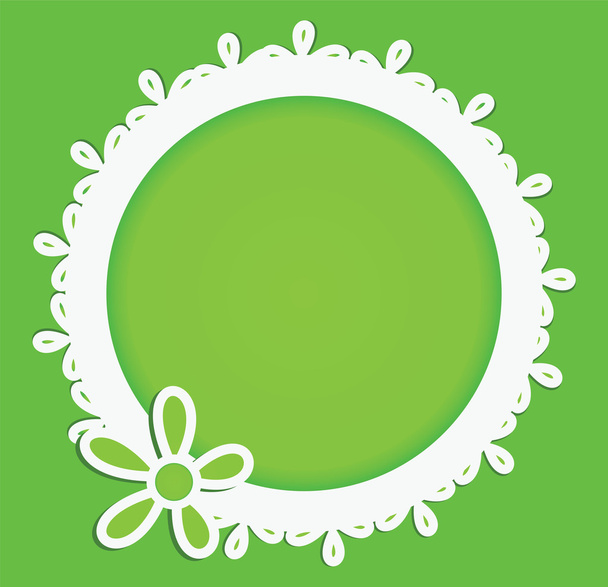 Green Floral Ornament With Space for Text - Zdjęcie, obraz