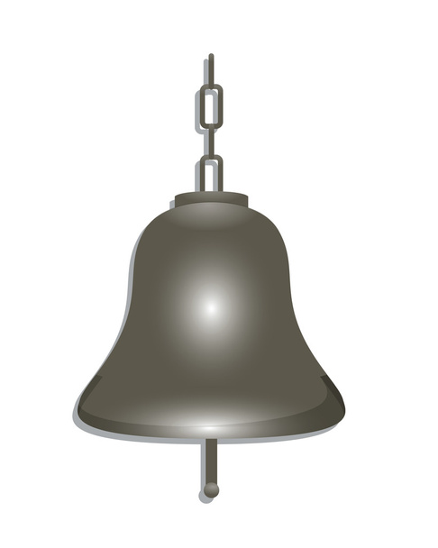Brass bell Isolated on White - Φωτογραφία, εικόνα
