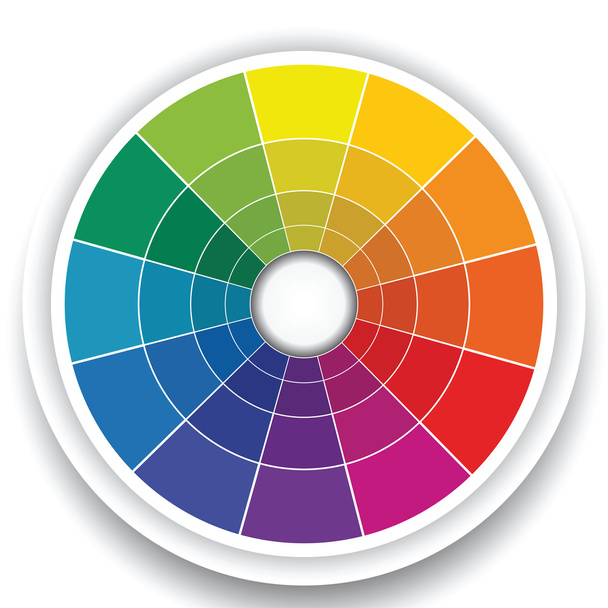 Color Wheel Isolated on White - Foto, immagini