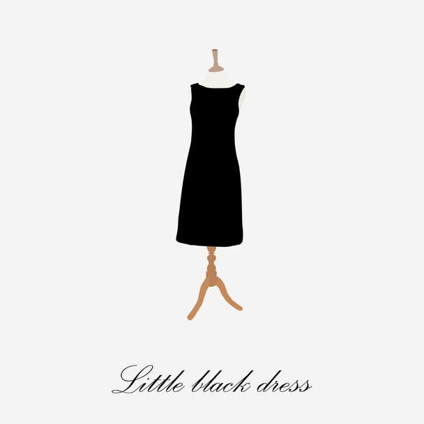 γυναίκα μαύρο φόρεμα  - Διάνυσμα, εικόνα