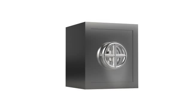 Security metal safe with $ symbol inside - Footage, Video