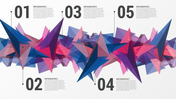 Infographics design template. Abstract triangle concept. Vector - Vettoriali, immagini