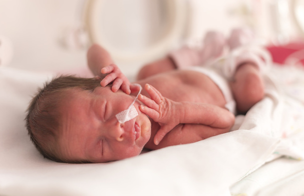 Πρόωρο νεογέννητο κοριτσάκι - Φωτογραφία, εικόνα
