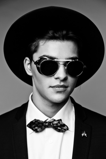 portrait of a stylish young man - 写真・画像