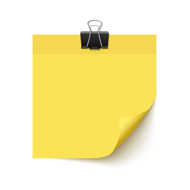 Желтая липкая бумага
 - Вектор,изображение