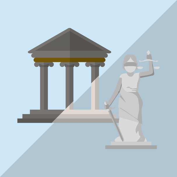 Hukuk ve adalet simgesi tasarım - Vektör, Görsel