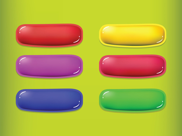 colorful bright buttons on green background, illustration - Φωτογραφία, εικόνα