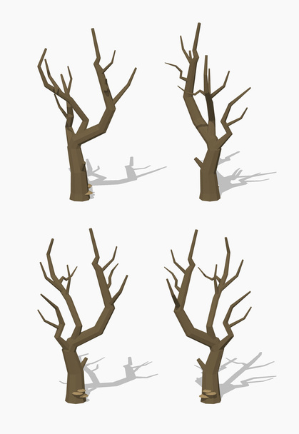 Low poly dried tree - Vector, Image