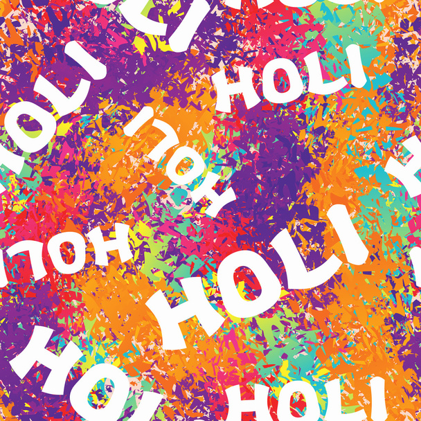 Holi celebration. Holi ornament background. Holi colour stains.  - Vektör, Görsel