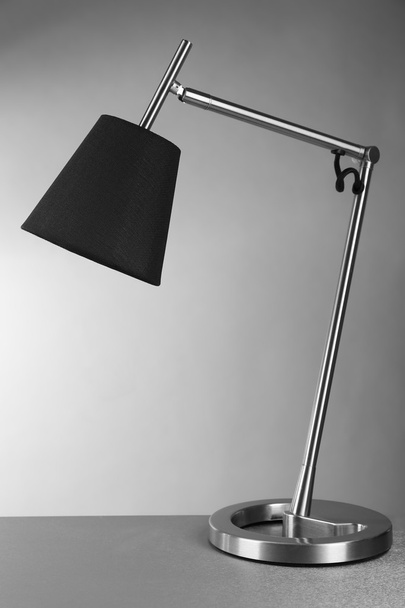 Table lamp on gray  - Fotoğraf, Görsel