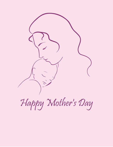 Happy Mothers Day design - Διάνυσμα, εικόνα