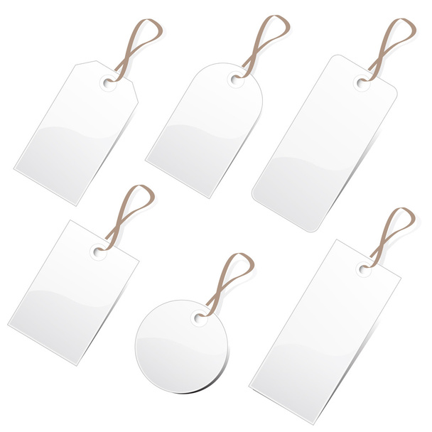 White tags - Vector, Image