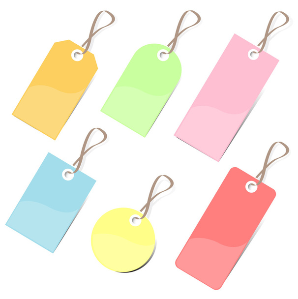 kleurrijke tags - Vector, afbeelding