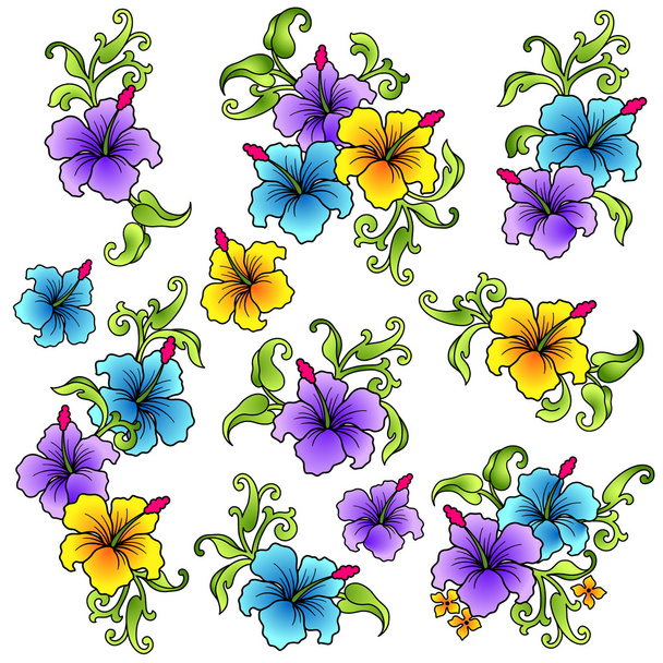 tropische Blume Illustration - Vektor, Bild