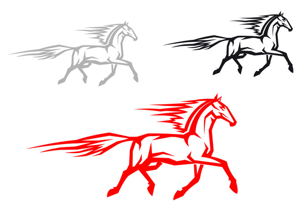 běžící kůň - Vektor, obrázek
