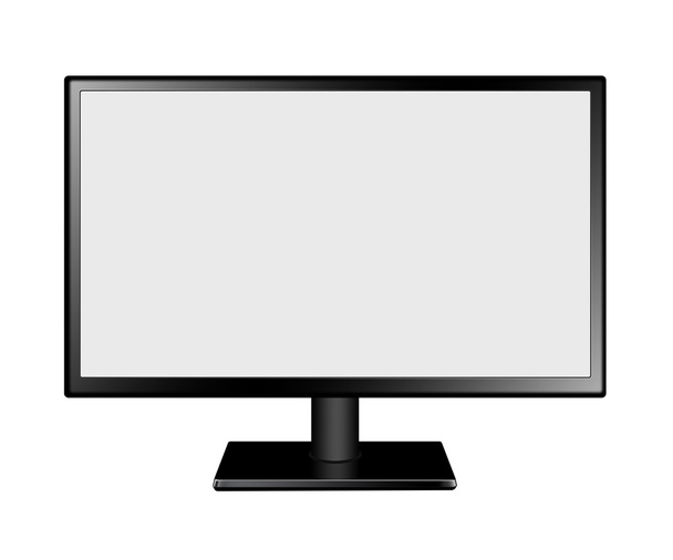 Mornitor de computadora led con pantalla en blanco sobre fondo blanco
 - Foto, imagen