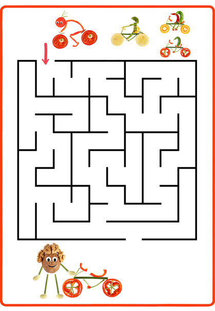 Jeu de labyrinthe drôle pour enfants d'âge préscolaire
.  - Photo, image