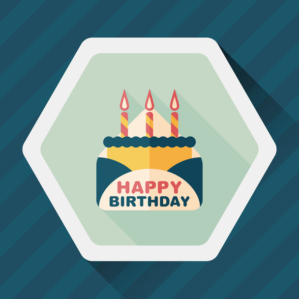 birthday card flat icon with long shadow,eps10 - Vector, imagen
