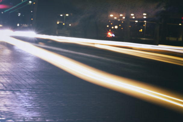 Urban blurred car lights - Photo, Image
