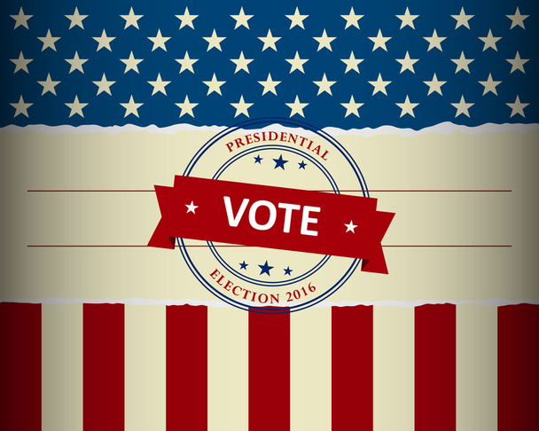 バナー テンプレート - 米国 2016 年の大統領選挙 - ベクター画像