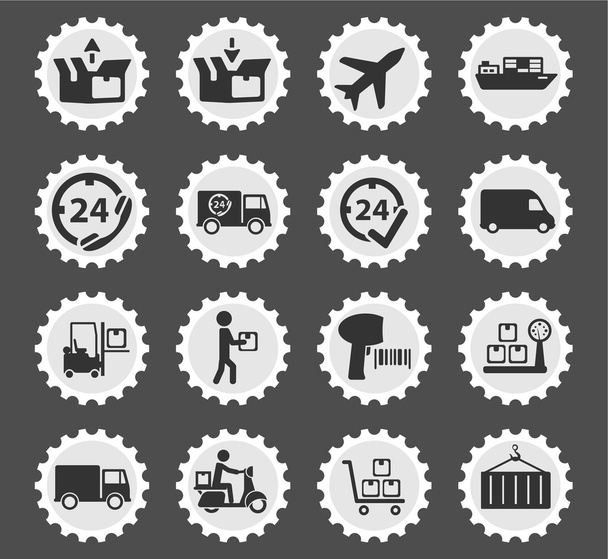 Delivery simply icons - Vector, Image