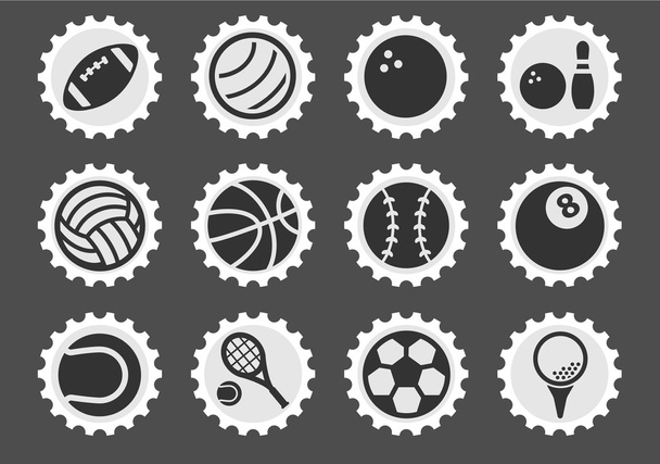 Спортивні кульки просто іконки
 - Вектор, зображення