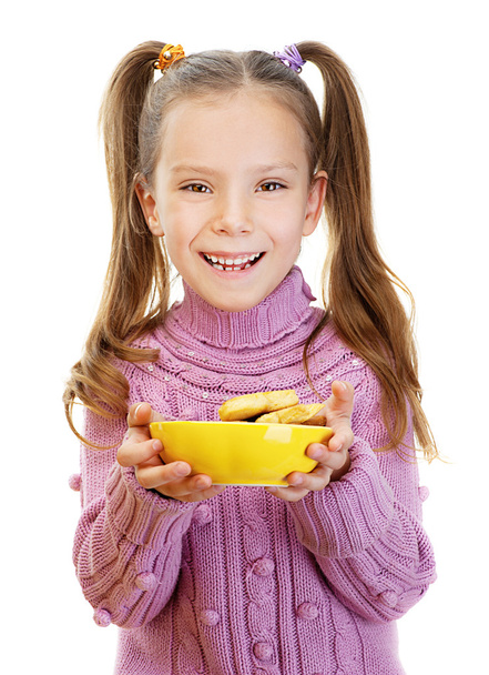 Little girl closeup in pink sweater - Foto, immagini