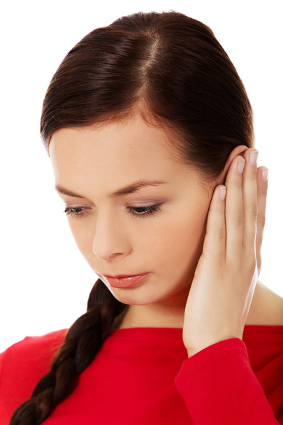 Young woman with ear ache - Fotó, kép